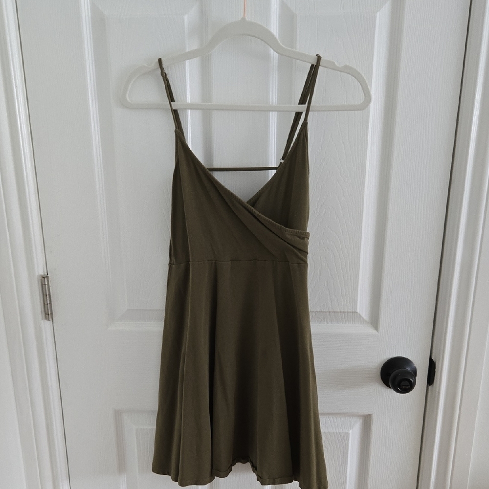 Olive Green Sleeveless Dress